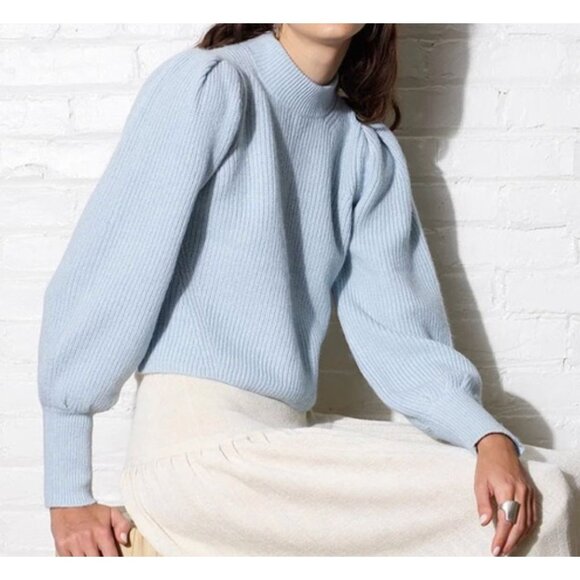 Eleven Six Baby Alpaca Mia Puff Sleeve Sweater Size Medium - Picture 1 of 10